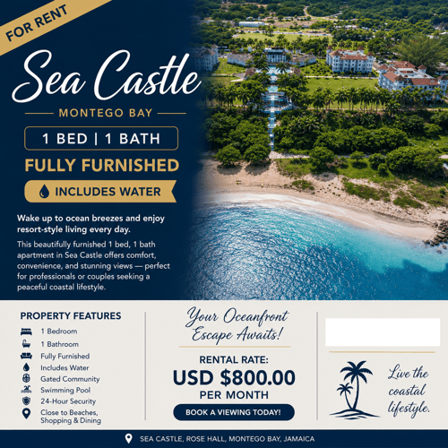 SEA CASTLE 1 BEDROOM FOR RENT ..GROUND FLOOR