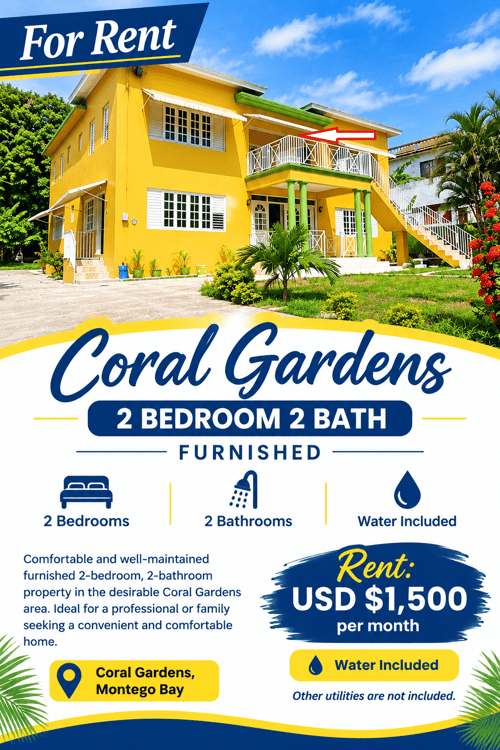Ground Floor 2 Bed 2 Bath In Coral Gardens