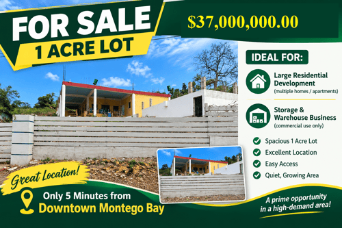 1 ACRE OF DEVELOPMENT LAND WITH BUILDING