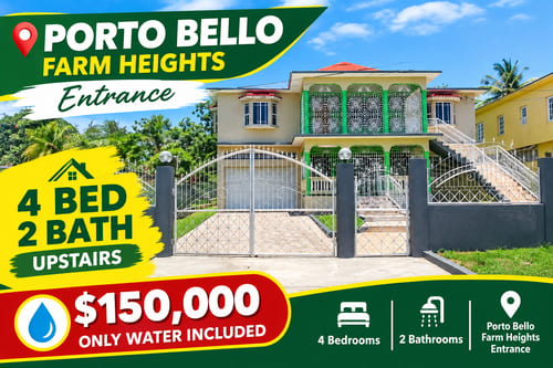 PORTO BELLO , FARM HEIGHTS ENTRANCE 4BED 2 BATH UPSTAIRS