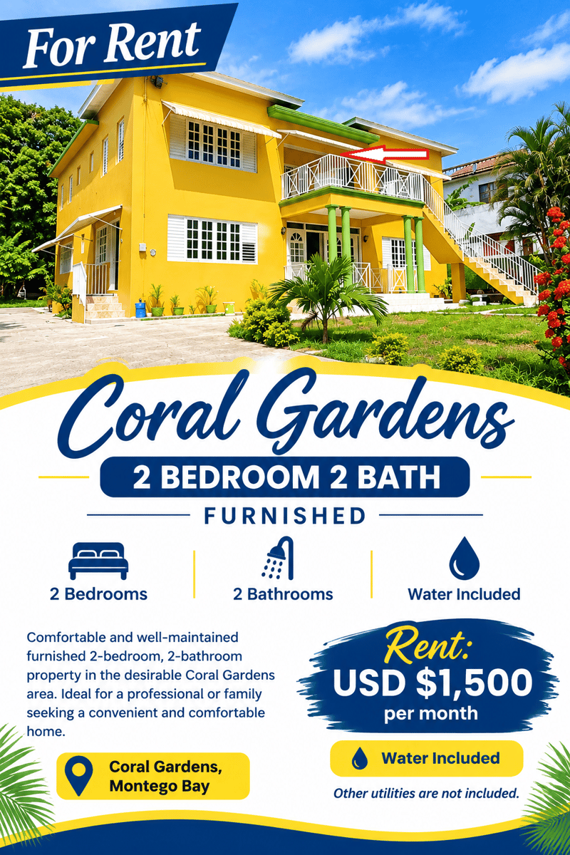 Ground Floor 2 Bed 2 Bath In Coral Gardens